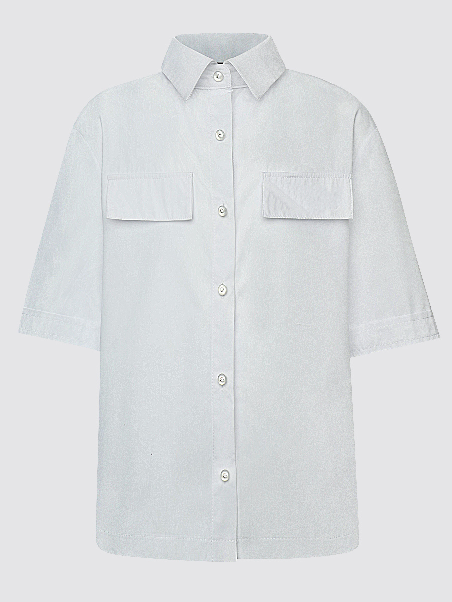 Блузка рубашечного покроя, цвет: белый