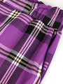 Брюки зауженные с завышенной талией для девочки / брюки для девочек, цвет: глубокий фиолетовый