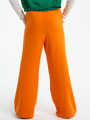 Брюки широкие с завышенной талией для девочки, цвет: оранжевый