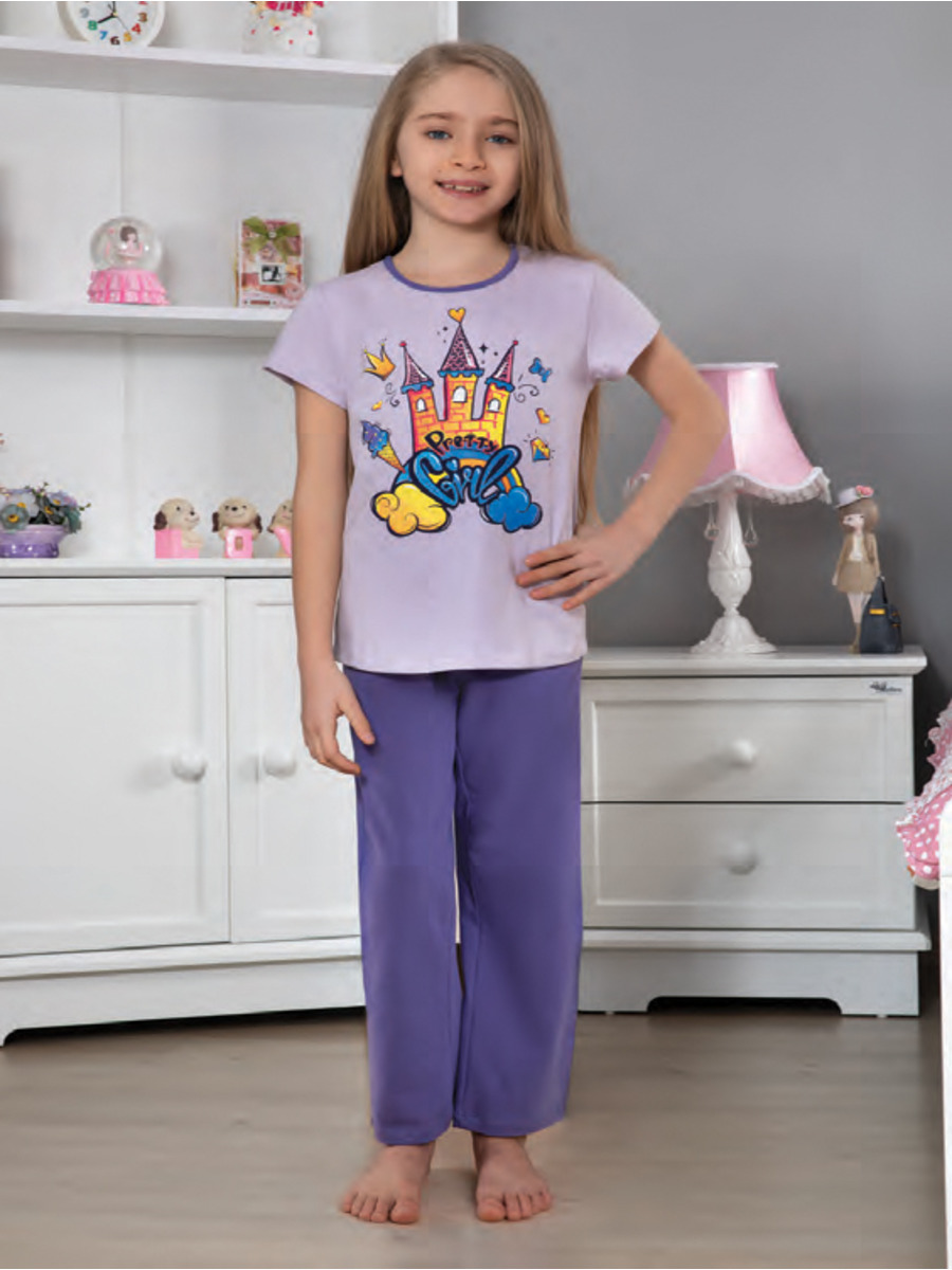 Пижама для девочки, цвет: мультиколор