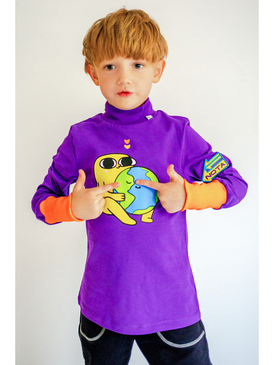 Водолазка для мальчика, цвет: глубокий фиолетовый