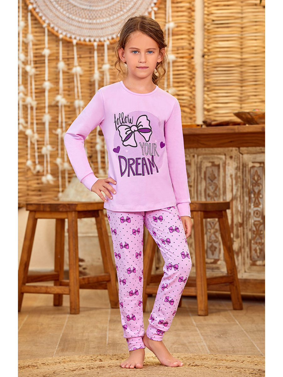 Пижама для девочки, цвет: сиреневый
