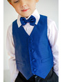Костюм для мальчика: жилет, брюки, рубашка и бабочка, цвет: синий
