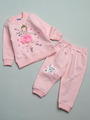 Комплект для девочки: свитшот и штанишки, цвет: светло-розовый