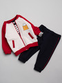 Комплект для мальчика: кофточка, штанишки и толстовка, цвет: красный