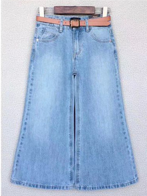 Брюки джинсовые с ремнем для девочки