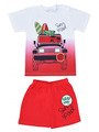 Комплект для мальчика: футболка и шорты, цвет: красный