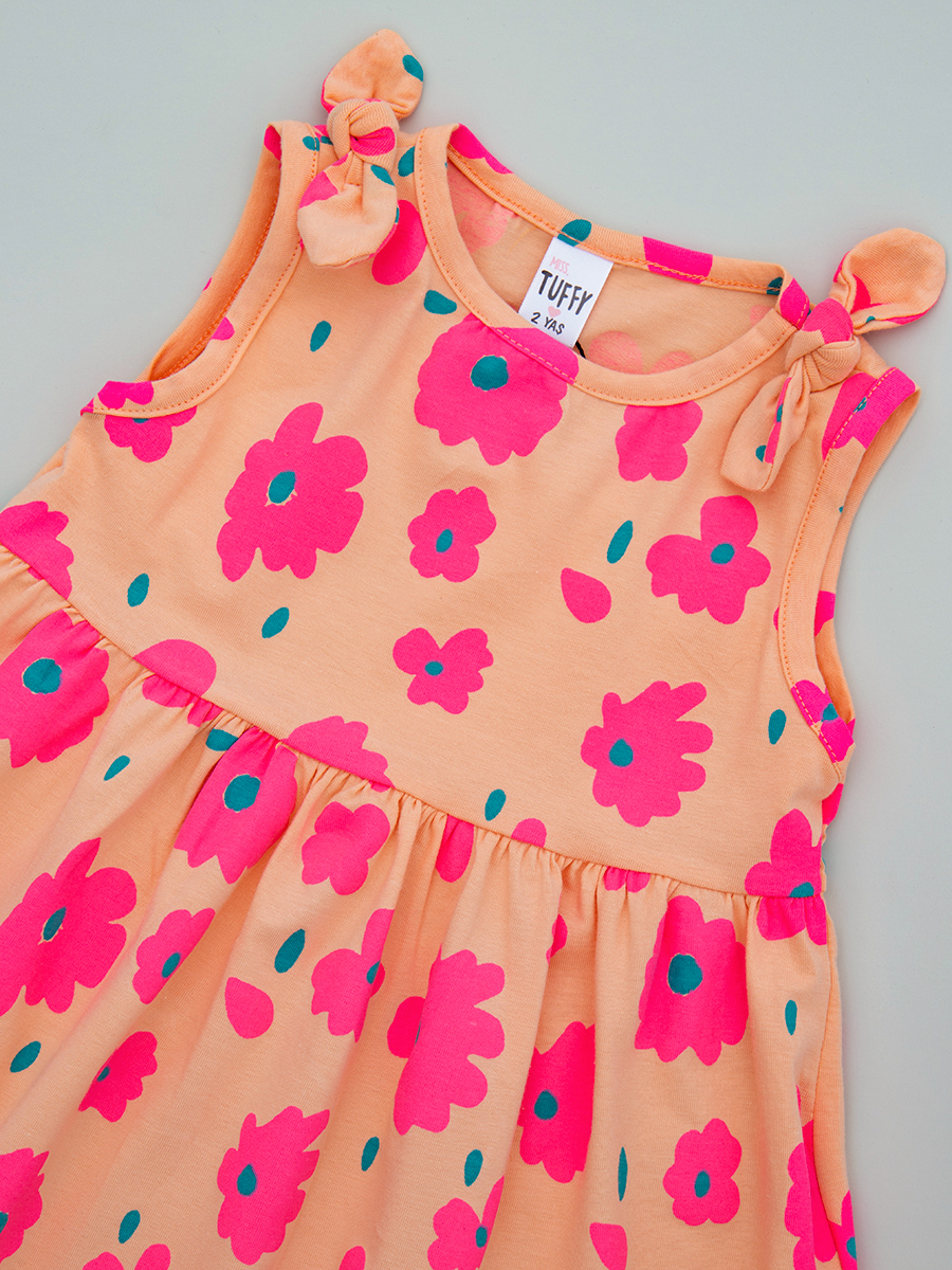Платье с расклешенной юбкой, цвет: персиковый
