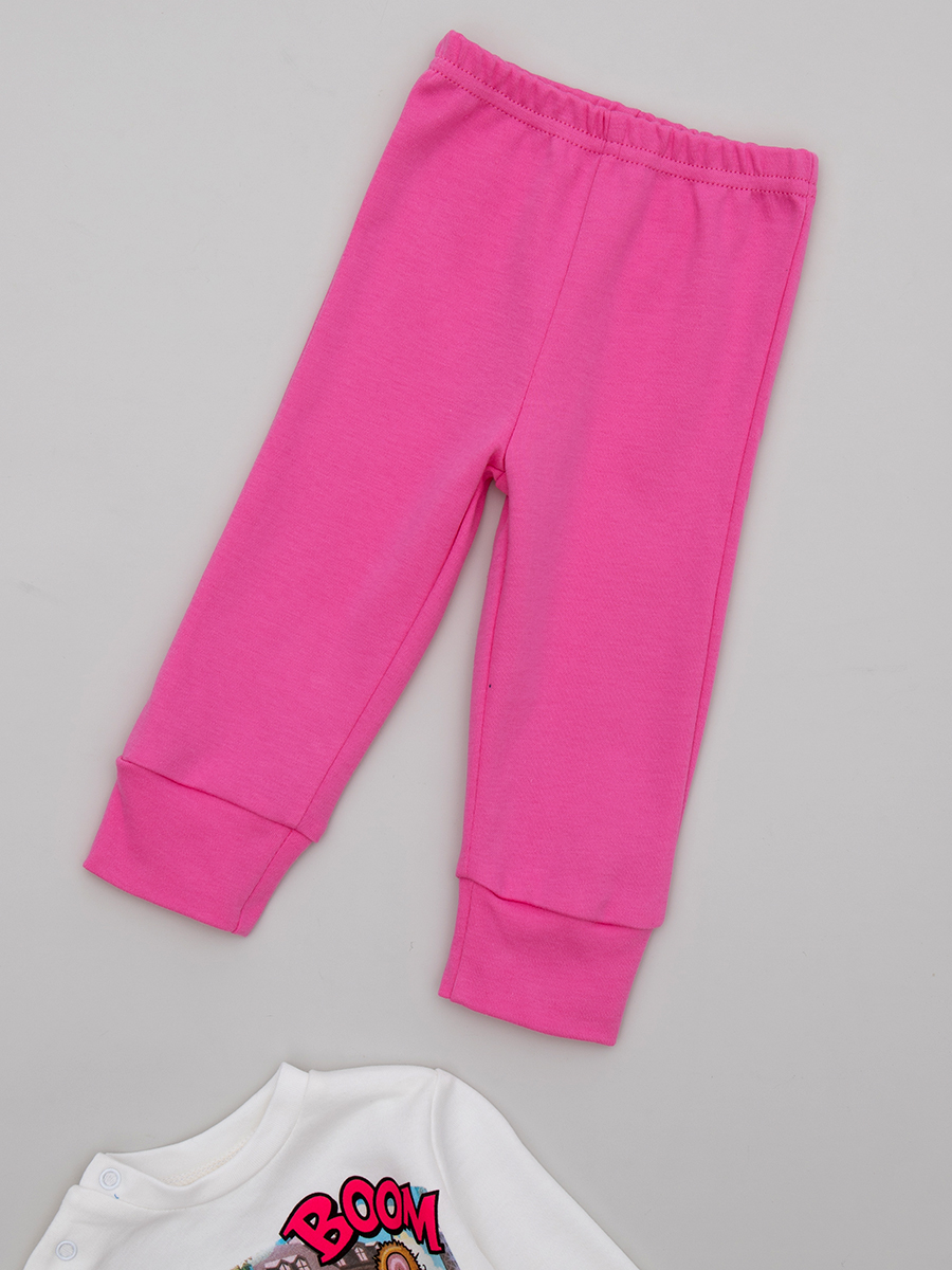Комплект детский: кофточка, штанишки и жилет, цвет: пыльно-розовый