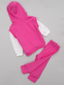 Комплект детский: кофточка, штанишки и жилет, цвет: пыльно-розовый