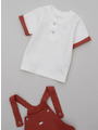 Комплект для мальчика: футболка и шорты, цвет: терракотовый