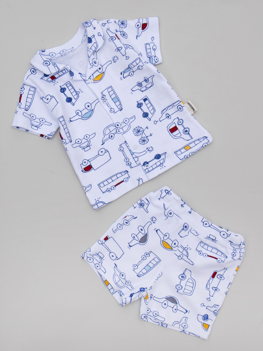 Комплект для мальчика: кофточка и шорты, цвет: белый