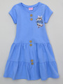 Платье приталенное с расклешенной юбкой, цвет: голубой