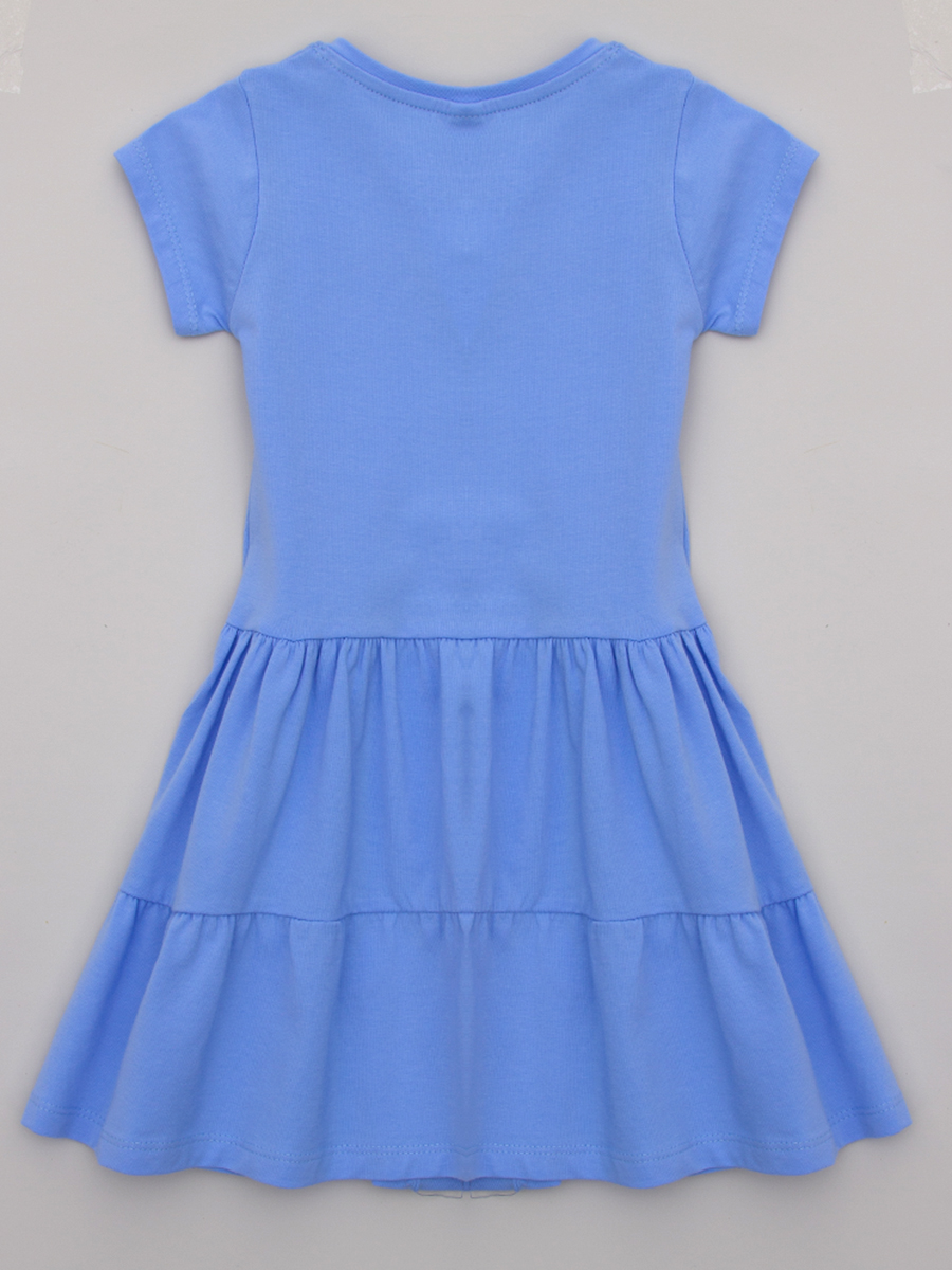 Платье приталенное с расклешенной юбкой, цвет: голубой