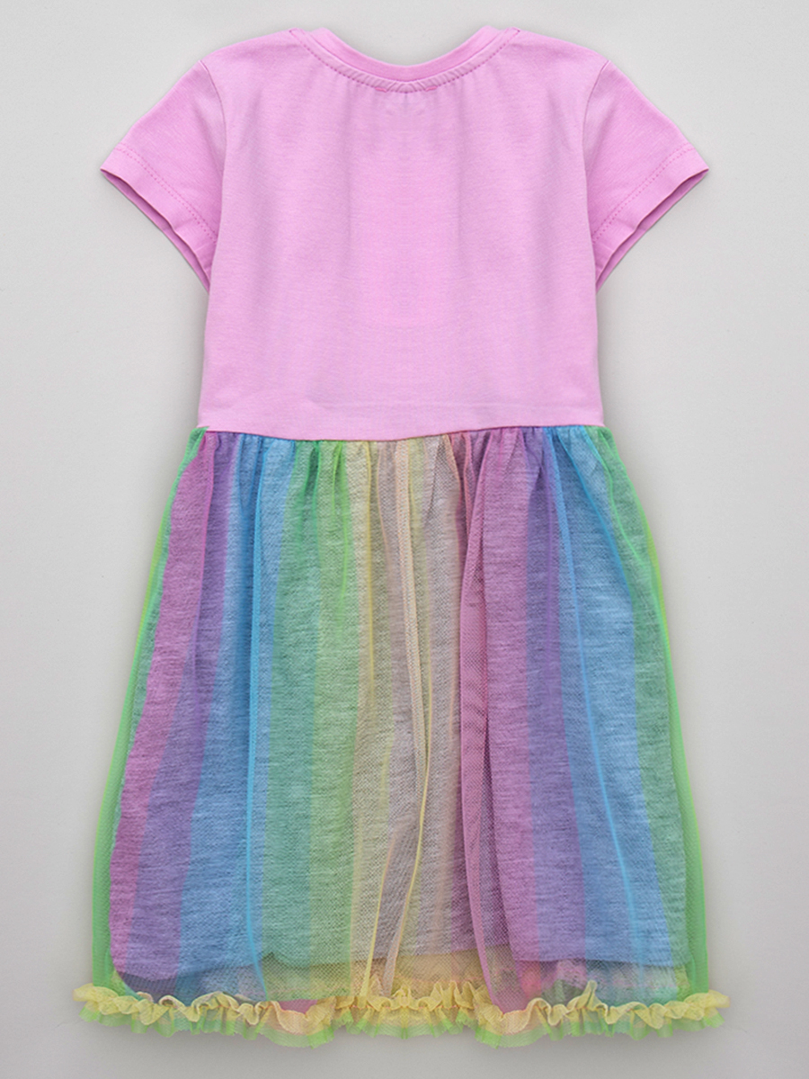 Платье с юбкой из сетки, цвет: сиреневый