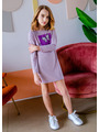 Платье А-силуэта, цвет: фиолетовый