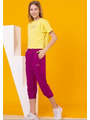 Комплект для девочки: футболка и брюки укороченные, цвет: желтый