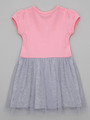 Платье для девочки, декорирована юбкой из сетки, цвет: пыльно-розовый