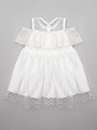 Платье с сеткой для девочки, цвет: белый