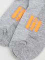 Носки, цвет: серый меланж, неон оранжевый