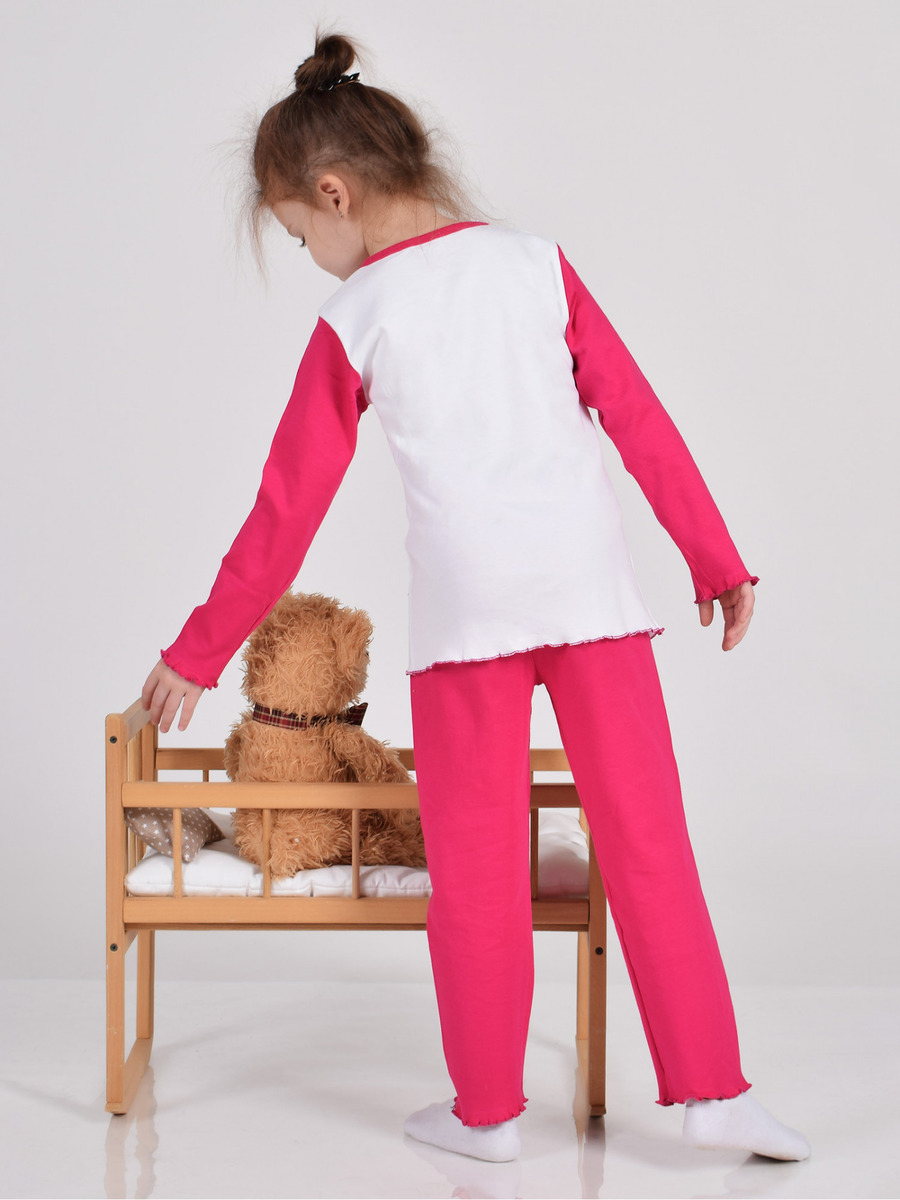 Пижама для девочки, цвет: малиновый