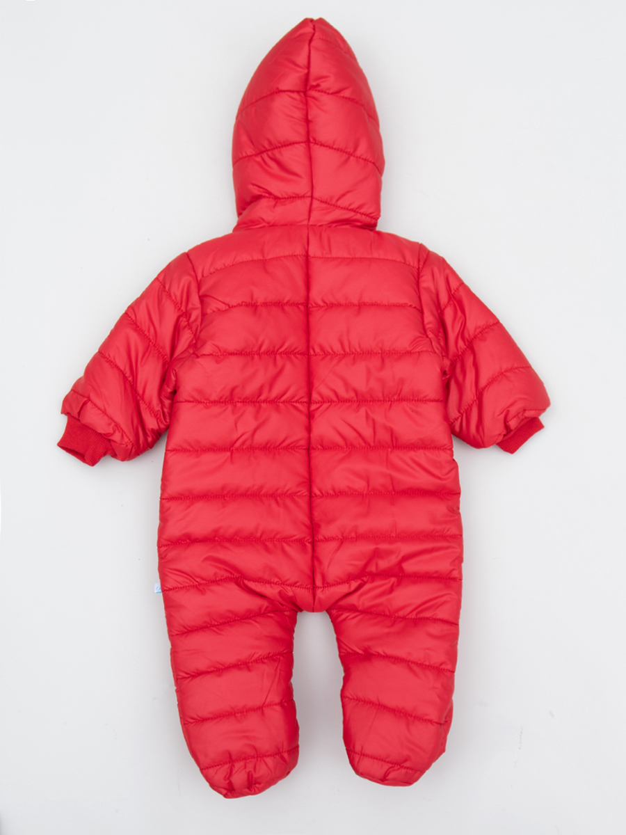 Комбинезон болоньевый детский на подкладке из искусственного меха, цвет: красный