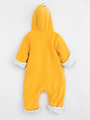 Комбинезон велюровый детский на подкладке из искусственного меха, цвет: горчичный