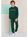 Костюм спортивный для мальчика: толстовка и брюки, цвет: зеленый лес