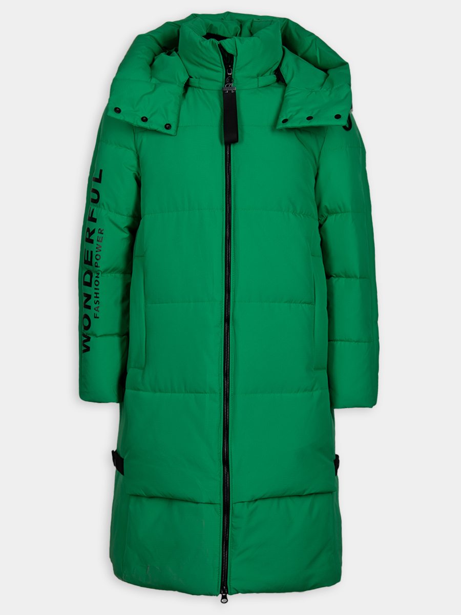 Куртка зимняя для девочки, цвет: зеленый