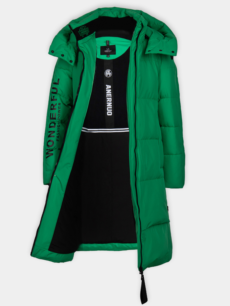 Куртка зимняя для девочки, цвет: зеленый