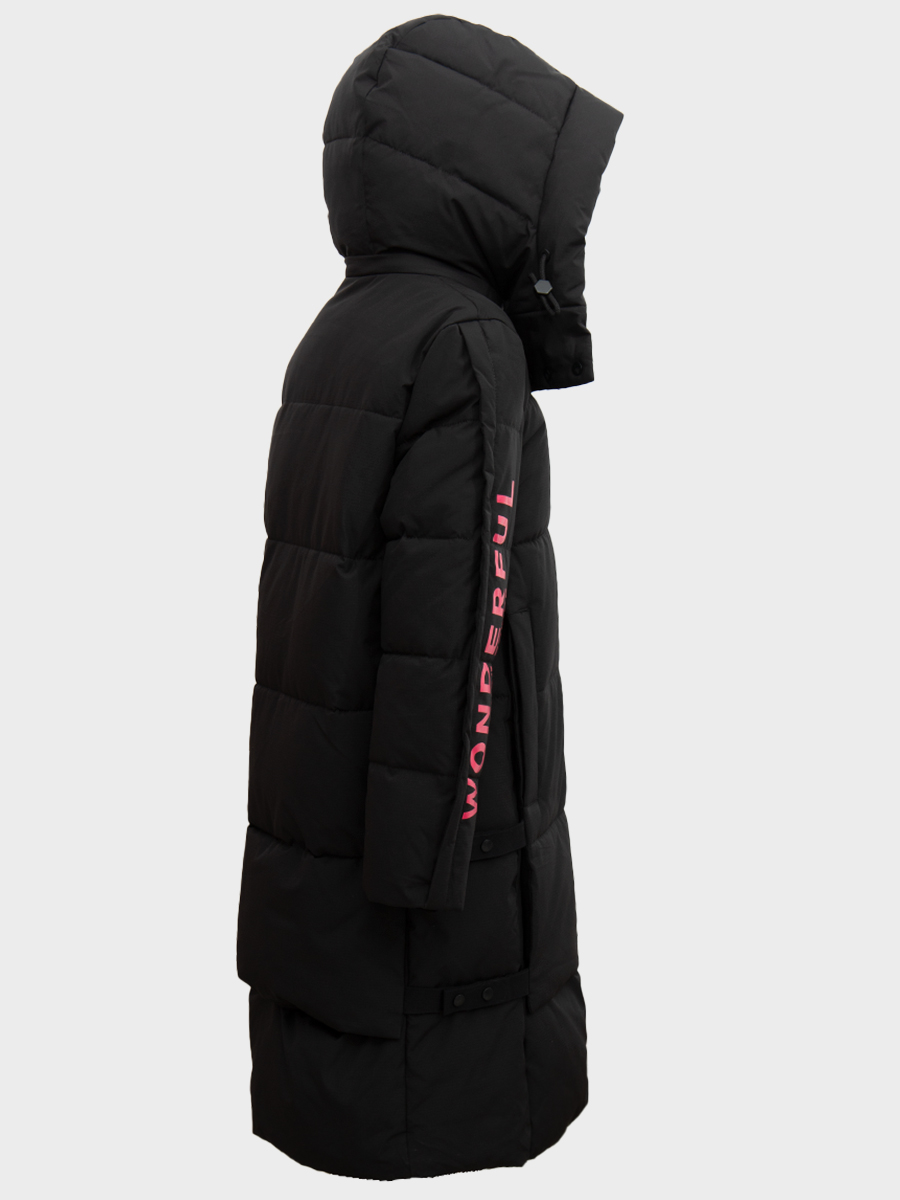 Куртка зимняя для девочки, цвет: черный