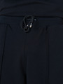 Костюм спортивный с начесом: толстовка и брюки зауженные со средней посадкой, цвет: черный