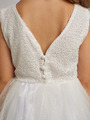 Платье нарядное для девочки из сетки, цвет: белый