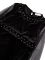 Платье бархатное прямого силуэта ,рукава из органзы, цвет: черный