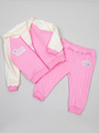 Комплект для девочки: толстовка, кофточка и штанишки, цвет: розовый