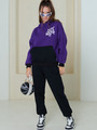 Костюм спортивный с начесом: толстовка и брюки джоггеры со средней посадкой, цвет: глубокий фиолетовый
