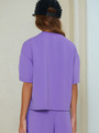 Блузка прямого силуэта, цвет: лиловый