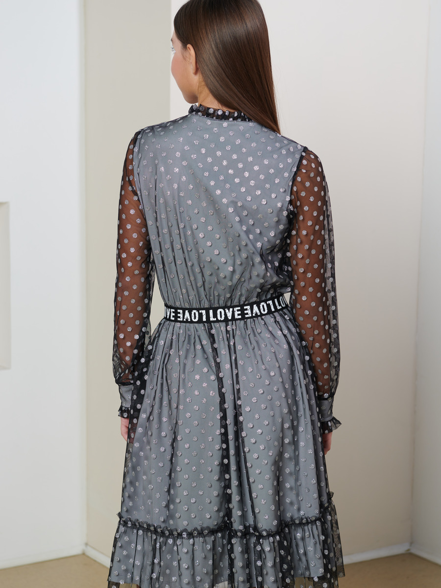 Платье приталенного силуэта, цвет: серый