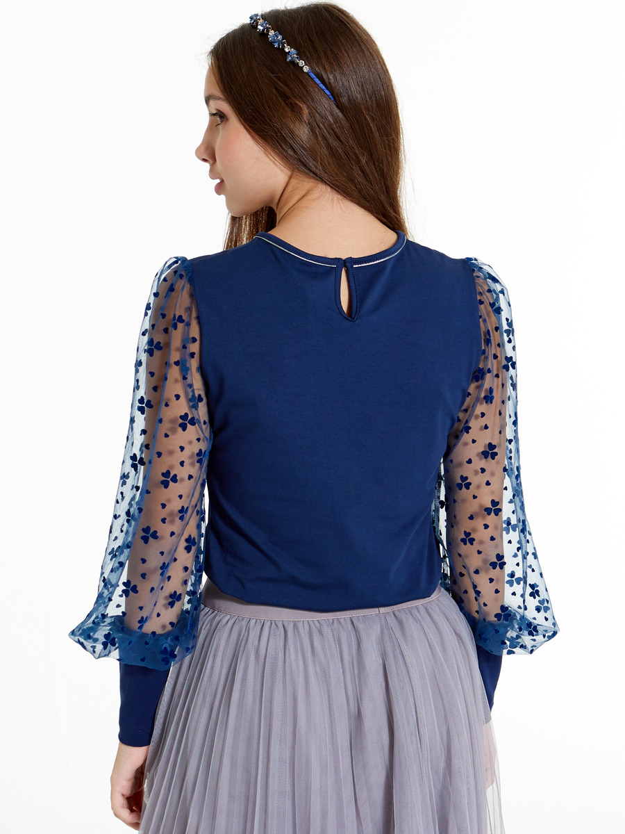 Блузка трикотажная, цвет: синий