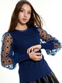 Блузка трикотажная, цвет: синий