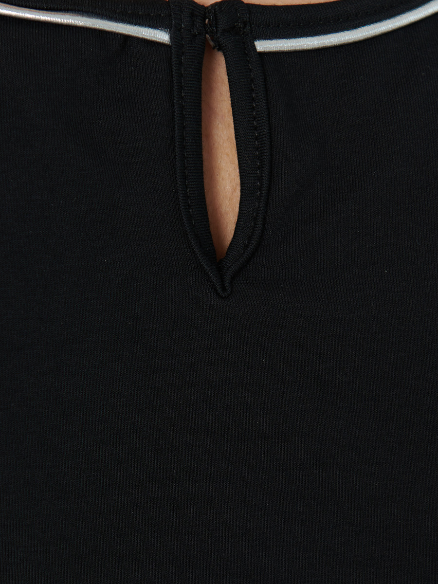 Блузка прилегающего силуэта, цвет: черный