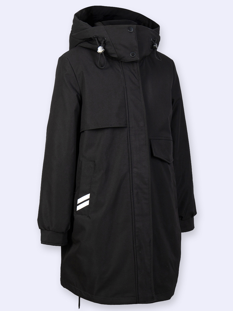 Куртка для девочки, цвет: черный