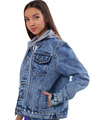 Куртка джинсовая для девочки, цвет: серый меланж