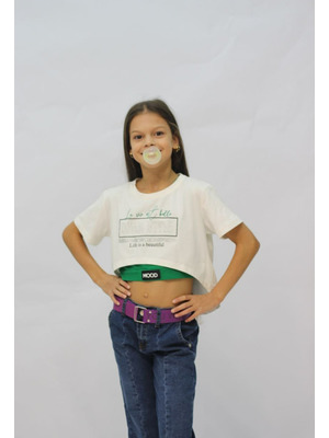 Комплект для девочки: футболка и кроп топ