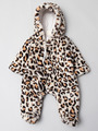 Комбинезон детский из искусственного меха, подкладка из хлопка, цвет: леопард коричневый