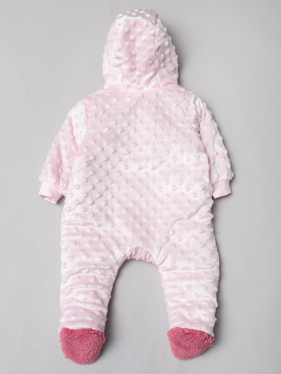 Комбинезон детский велюровый на подкладке из искусственного меха, цвет: розовый