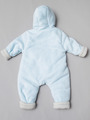 Комбинезон детский велюровый на подкладке из искусственного меха, цвет: голубой