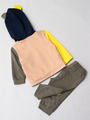 Комплект для мальчика: кофточка, штанишки и толстовка, цвет: хаки