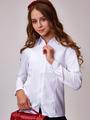 Блузка текстильная на молнии, цвет: белый