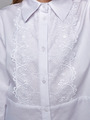 Блузка прямого силуэта, цвет: белый